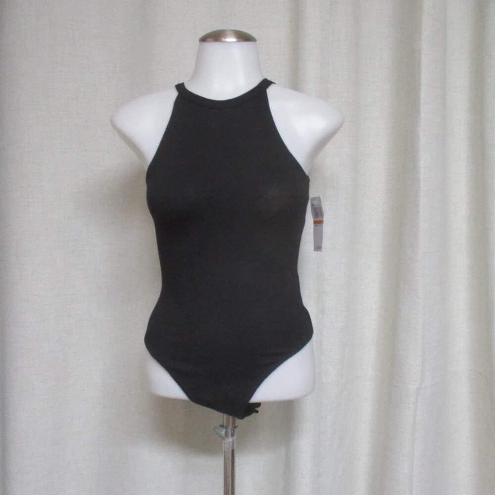 * NEW * AVETO black stretch tank bodysuit blouse shirt top NWT